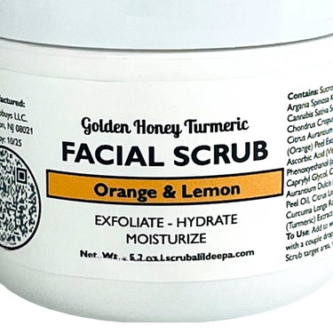 Honey Turmeric Facial Scrub - Orange & Lemon